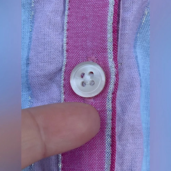 J Crew belted button-up dress in pastel stripe XS - Picture 7 of 15
